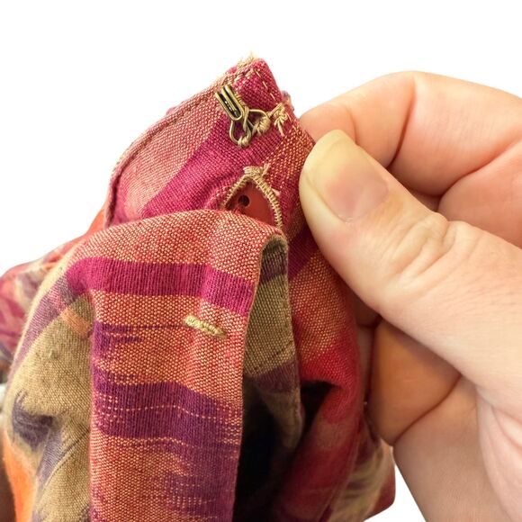 Lauren Ralph Lauren Wrap Skirt Women's 22W PLUS Geo Ikat Cotton Knee-Length NWT - Picture 9 of 16